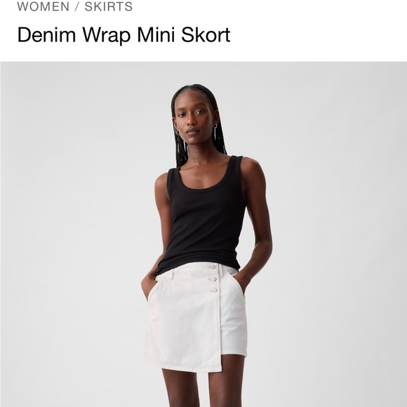 NWT Gap Denim Wrap Mini Skort - Picture 7 of 7
